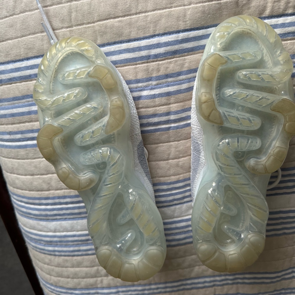 Nike White and Platinum VaporMax Athletic Shoes - Picture 4 of 12